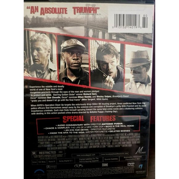 Brooklyns Finest DVD Movie Richard Gere Don Cheadle Ethan Hawke Wesley Snipes - Picture 2 of 3